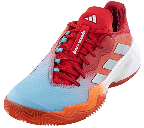 Adidas Womens Barricade Preloved Blue/Silver Metallic/Preloved Red 8.5