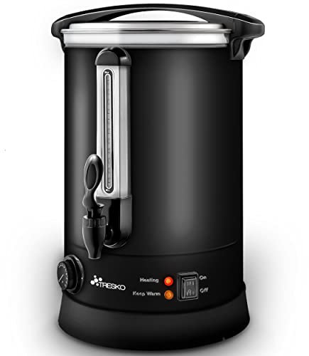 TRESKO® Bollitore per Vin Brulè 10L / 1500W Automatica da Cucina in Acciaio Inox Bollitore Vin Brulè Dispenser di Bevande Calde Distributore di Acqua Calda