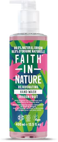 Faith In Nature Flüssige Handseife Drachenfrucht, Belebend, Vegan und Tierversuchsfrei, Ohne SLS oder Parabene, 400 ml