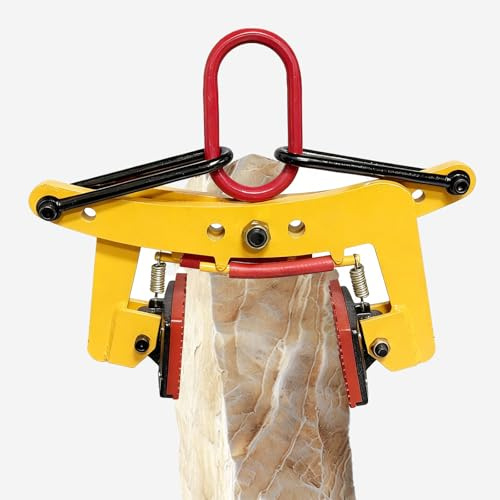 Pinza per bordi, 325 kg, apertura regolabile, diametro 6-24 cm, pinza con cuscinetti in gomma antiscivolo, pinza per il trasporto di marmo, granito e marciapiede