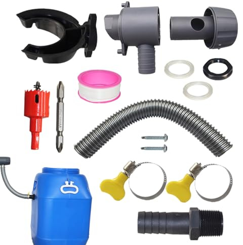 Rain Barrel Diversion Kit-Hose 1.64ft/3.28ft Water Collection with Filter for Lows (70-110mm), Outdoor Rain Water Collection Solution