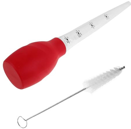 KICHOUSE Siringa per Tacchino in Silicone con per Pulizia Integrata per Imbastitura Marinatura e Cottura Pollame Carne e