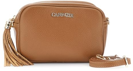 CAFèNOIR - Camera Bag In Pelle Martellata Con Nappina, Da Donna, Colore Cuoio, Taglia Unica