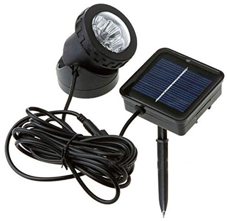 KINGCOO Solar Teichbeleuchtung, Wasserdicht 6LED Spotlight Solarleuchte Strahler Unterwasserteichlicht Tauchlampen Projektorleuchte Aquariumleuchte für Yard Garten Schwimmbad (Warmweiß)