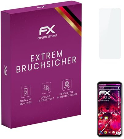 atFoliX Glasfolie kompatibel mit Asus ROG Phone 6 Displayfolie, 9H Hybrid-Glass FX Schutzpanzer Folie