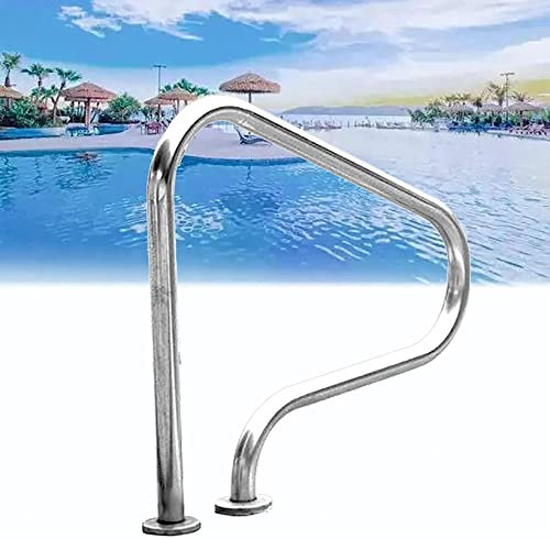 KLZUOPT Pasamanos de Seguridad para Piscinas Pasamanos de Acero Inoxidable para Piscinas privadas y públicas con Accesorios de Montaje completos 80x80cm