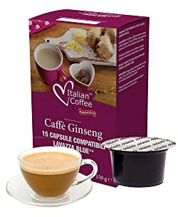 La Capsuleria - Caffè GINSENG DOLCE (60 Capsule) Capsule compatibili con Lavazza Blue/Lavazza In Black