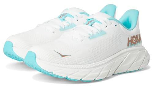 Hoka Women's Arahi 7 Sneaker, Frost/Rose Gold, 7.5 UK