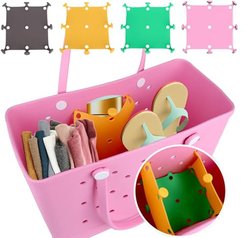 Admaison Divider (Yellow, 1PACK) - Tote Bag Organizer for Bogg Bag. Soft Silicone, Adjustable Phone Holder & Cup Holder. Organize Small Items. Beach, Sport, Travel