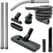 PRIMEBAG Schlauch Set kompatibel für Kärcher WD Serie WD1 WD2 WD3 WD4 WD5 WD6 WD7 Saugschlauch, 3-teiliges Rohr, Bodendüse, Fugendüse, Bürsten II Nass-/Trockensauger Zubehör 9-teilig