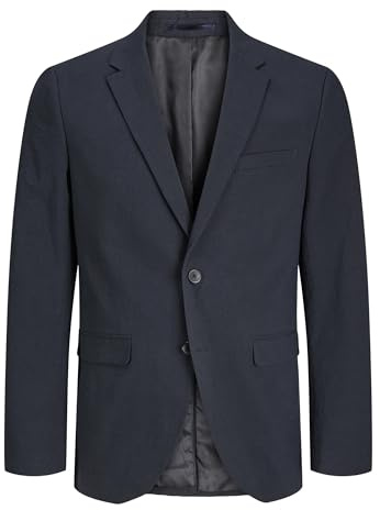 JACK & JONES Blazer à Simple Boutonnage pour Homme JPRSTAN Slim Fit Blazer, Bleu Nuit, 50