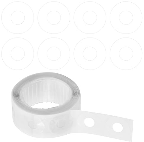 Amexo 250 Pack Loose-Leaf Paper Hole Reinforcement Ring Stickers, Self-Adhesive Paper Hole Punch Reinforcers, Waterproof Ring Hole Page Reinforcers Stickers for Office School Home (Transparent)