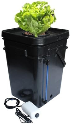 Kit de système de culture hydroponique, 15L 20L Pot carré complet DWC système hydroponique Cloner seau jardin intérieur culture sans sol et produits de semis pour l'entretien et l'arrosage des plantes