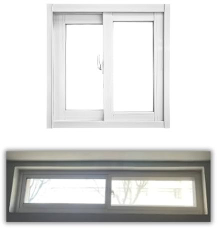 Genérico Ventanas Batientes 30 40 50 60 70 80 90 100 110 120 Cm con Mosquitera Extraíble Y Vidrio Templado para Sótanos, Gallineros Y Baños(WxH 50x30cm)