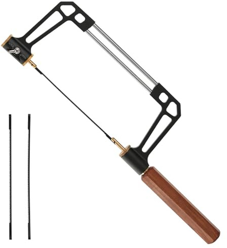 Seghetto per sega, telaio per sega a scorrimento per la lavorazione del legno, seghetto alternativo bloccabile con 3 lame per tagliare legno, acciaio e artigianato in pietra