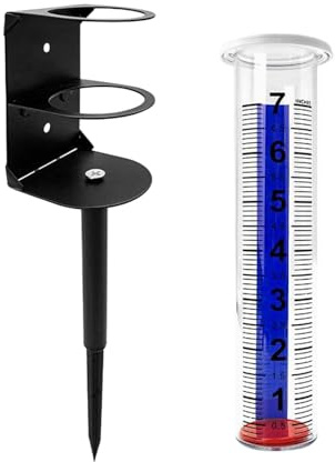 ＡＷＨＡＯ Pluviómetro para Exteriores con Estaca, Rango de Medición de 7 Pulgadas, con