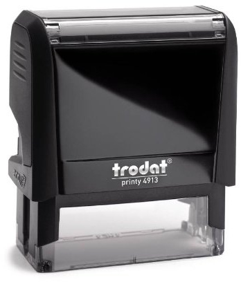 Trodat - Printy 4913 – Anpassa anpassad stämpel med önskad text, designa här direkt online Boettens färg svart – Adresstämpel – läkarstämpel – med önskad text – 58 x 22 mm – 6 rader