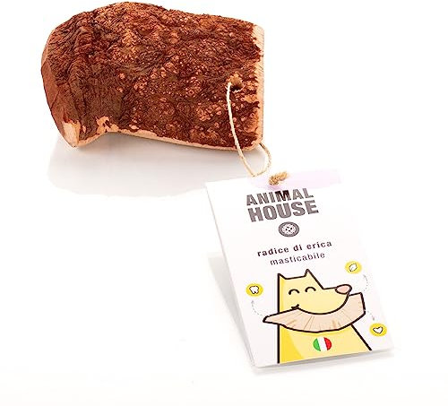 Animal House Radice di Erica per Cani, Masticativo Naturale, Ottimizza l'igiene Orale, Antistress per cani, Resistente e Duraturo (XS)