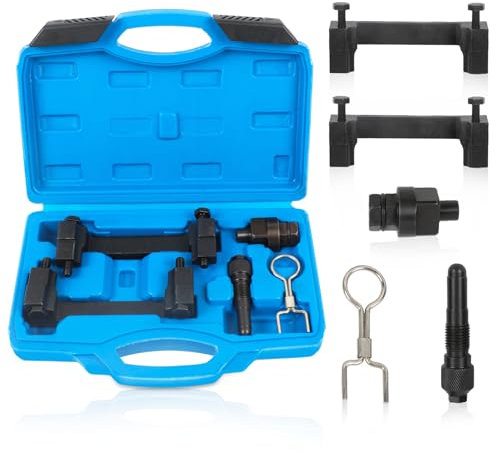 MOTOCOCHE Set di attrezzi per la regolazione del motore, albero a camme, strumento di bloccaggio dei tempi di controllo auto, compatibile con VW A4 A6 A8 2.4 3.2 FSI V6 V8 V10 motori T40058 T40069