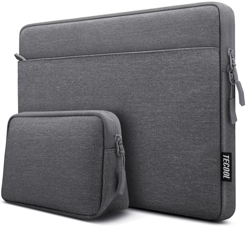TECOOL 15,6 Pulgadas Funda PC portátil para 15-15,6 Pulgadas HP Elitebook Lenovo Thinkpad DELL Acer ASUS Chromebook Notebook Laptop, Funda 15 Blanda Ordenador Portátil Bolsa,Gris Oscuro