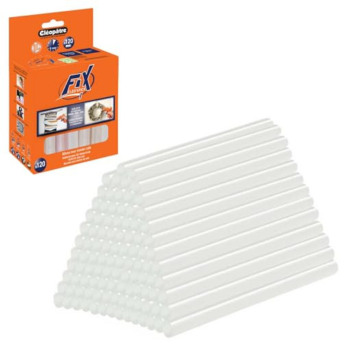 CLEOPATRE - Pack de 120 Bâtons de Colle chaude 7mm - Pistolet à Colle Cléo'Stick FIX