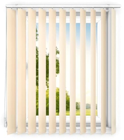 time4blinds - Lamellenvorhang - Vertikaljalousie - Lamellen für Büroarbeitsplätze und für Haus und Wohnung - Vorhang Flächenvorhang Schiebevorhang - 120x140 cm - Apricot