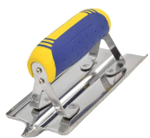 Paleta de bordes de mampostería - Borde de hormigón sólido más suave, herramienta de acabado pesado | Moldeador de precisión de acero inoxidable, llana de borde redondeado para aceras, calzadas,