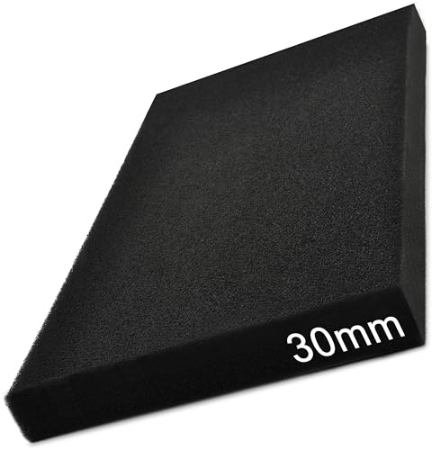 Easyboost Espuma de Filtro de Aire Universal 28x15cm Grosor 30mm de corte para Scooter Moto Quad Cortacésped Desbrozadora Motocultor Motosierra Filtración del Carburador
