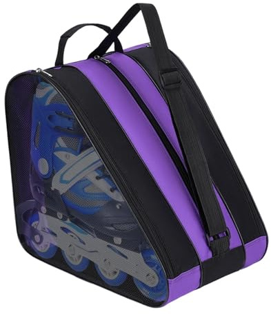 Generico Borsa per Pattini a Rotelle - Regolabile in Mesh Traspirante Triangolare,Borsa per Pattini da Hockey,per Bambini Adulti Principianti e, Palestre Allenamento Gare Quotidiane