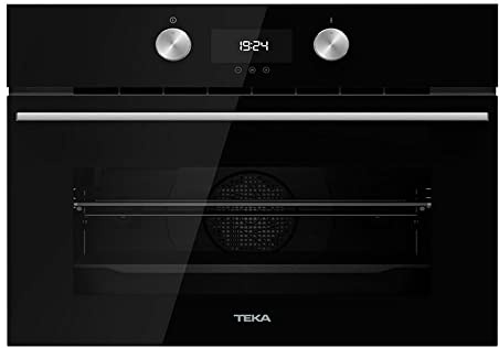 Teka HLC 8400 - Horno compacto Multifunción de 45 cm, Urban Colors Edition, Sistema de Limpieza HydroClean PRO, 9 Funciones de Cocinado, Color Cristal Negro
