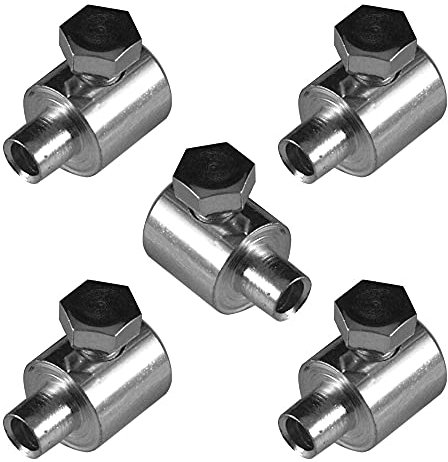 cyclingcolors Serre Câble Frein, 7mm x 11mm, Lot de 5 Argent