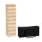 Relaxdays Torre Traballante XL, Gioco Grande, Giardino, 54 Mattoncini con Custodia, Bambini, Adulti, Legno, Naturale