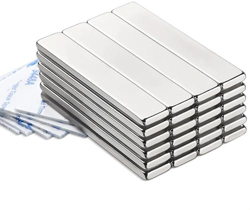 Magnete al neodimio, Barra magnetica 24 pezzi Potenti magneti a barra al neodimio Magnete al neodimio in metallo terre rare Potente barra magnetica per l'artigianato scolastico in casa e in ufficio