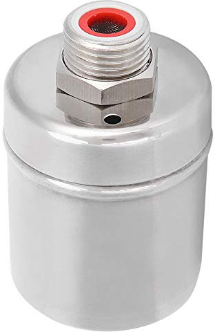 Valvola a Galleggiante 1/2 Pollice in Acciaio Inossidabile, Valvola di Controllo Automatico del Livello dell'Acqua con Attacco G1/2, Sfera Galleggiante per Sistema Idraulico