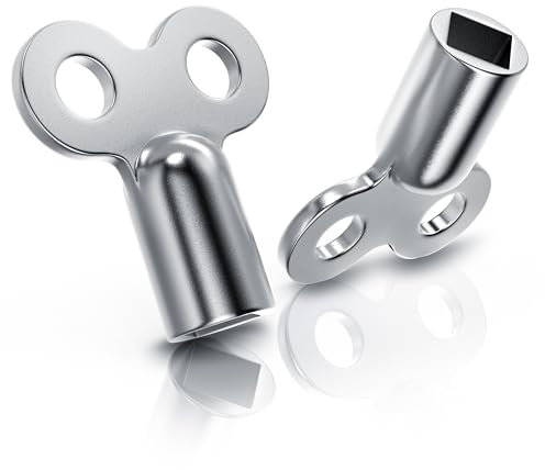 CSL - Heizungsentlüftungsschlüssel Set - Universal Entlüfter für alle Heizungen - Heizkörper Entlüftungsschlüssel mit hochwertiger Zinklegierung - radiator key (2 Stück)