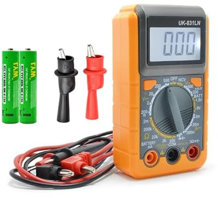 Digital Multimeter Voltmeter Tester with NCV,2000 Counts Multifunction for Measuring DC/AC Voltage, DC Current,Resistance,Battery measurement, Continuity and Diode