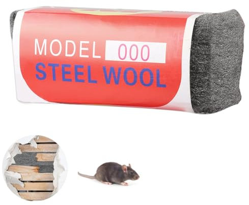 Lana de Acero, 1 Piezas 000 Lana de Acero, Fácil de Cortar, Pulir, Limpiar Persianas de Plástico, con Tijeras y Guantes, para Rellenar Agujeros y Grietas en Paredes, para Habitaciones, Garajes
