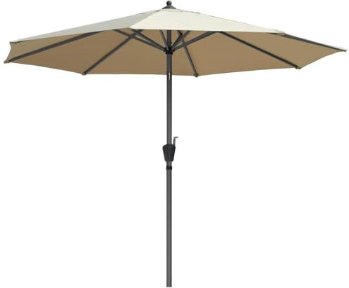 RANSENERS Kippbarer Sonnenschirm Ø 300cm - Schirmständer Optional - Gartenschirm mit 8 Rippen - Hochwertiger Stoff mit UV 50+ zum Schutz vor Schädlichen Sonnenstrahlen im Freien