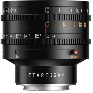 TTARTISAN Lente cine de 35 mm T2.1 de formato completo con doble efecto bokeh lente de película manual con gran apertura, 0,8 mod corona dentada, para cámaras E Mount A7 FX3 a5000 NEX-3 ZVE-10 FX30