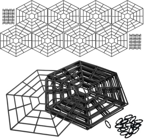 Sghtil Red de protección para peces con malla hexagonal, diseño de malla hexagonal como ahuyentador de garzas con protección de gambas, accesorio de jardín contra garzas de peces, mapaches y aves
