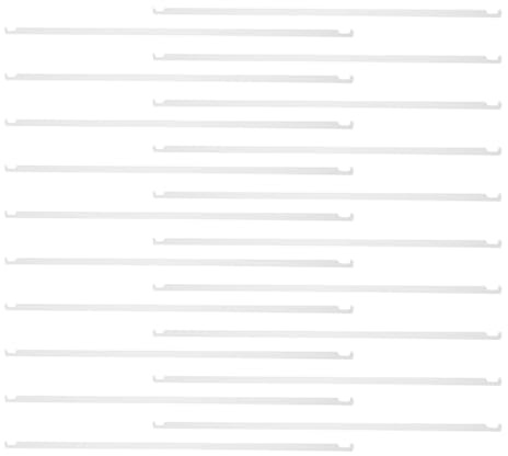 HIAKDOFT Lot de 20 Barres Métalliques de Bureau avec Pinces Clips Métal pour Dossiers Suspendus, Rails de Classement Robustes, Gain de Place pour Maison, École et Bureau, Organisation