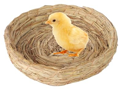 Genérico Jaula para Pájaros - Paja De 7,87 Pulgadas, para Pájaros, Natural | Cesta Mascotas Pequeñas Fácil De Instalar, Hábitat De Paja Pájaross, Loros, Pinzones, Canarios Y Decoración del H