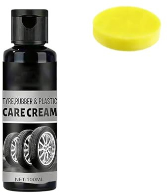 Generisch Crema de cuidado para neumáticos de coche, resistente a la suciedad con protección UV, pasta brillante para llantas y neumáticos, adecuada para coches, camiones, SUV, caravanas, furgonetas y