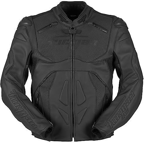 Furygan Ghost - Chaqueta de piel para motocicleta, para hombre, color negro, Negro, M