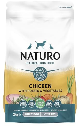Naturo Natural Pet Food Chicken and Potato with Vegetables Adult Dog 1 to 7 Years 2kg