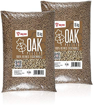 BBQ-TORO Pellets en Bois de Chêne 100% | 30 kg | Pour Barbecue, Fumoir, Four à Pizza et Systèmes de Chauffage | Pellets à Griller