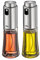 cilio Bari Lot de 2 bouteilles de vinaigre et d'huile 80 ml chacune avec pompe en verre et acier inoxydable
