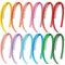 Duufin 12 Pièces Bandeau de Dents Serre-Tête Peigne en Plastique Serre-Tête Antidérapant Bandeau à Cheveux pour Filles Femmes, 12 Couleurs