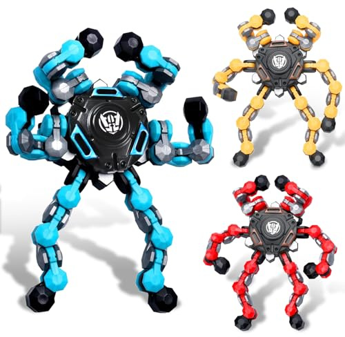 3pcs Transformable Fidget Spinner Toy, Hand Finger Spinner Creative Fingertip Mechanical Gyro for Kids Adults, Funny DIY Fingertip Spin Top Toys, All Ages Sensory Fidget Toys