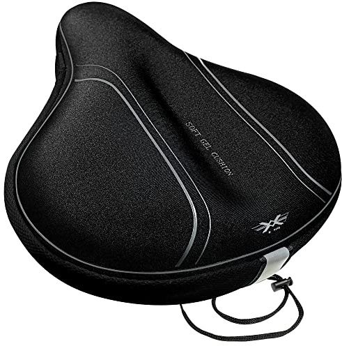 X WING Bike Seat Cushion, Gel Padded Bicycle Seat Cover for Men & Women Comfort, Ultra-Soft Saddle Cushion, Wide Bike Seat Cover Fits with Peloton, Exercise, Stationary, Indoor Outdoor